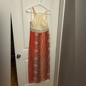 Multicolor high low dress